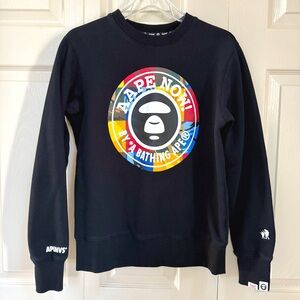 NWOT Bape x Aape by A Bathing Ape Emblem Logo Sweatshirt
